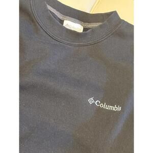 Columbia Women’s Sweatshirt Sz L Black Crewneck Long Sleeves Fleece Logo Cotton